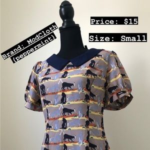 Small Peter Pan Collar Cat Dress